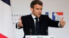 Emmanuel Macron: Election season in Paris means that almost everything the French president  says over the next 100 days will be calculated in one way or another to shore up his vote. Photograph: Michel Euler/ EPA
