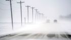  The  Dee-Mac Road between Washington and Eureka, Ill: in some places 35cm of snow fell. Photograph: Matt Dayhoff/Journal Star via AP