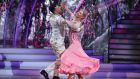 Jockey Nina Carberry and Pasquale La Rocca during the Dancing With The Stars live show. Photograph: Kyran O’Brien