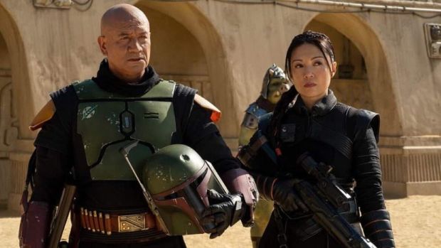 Temuera Morrison and Ming-Na Wen in The Book of Boba Fett
