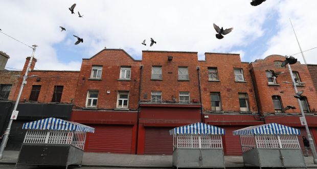 Moore Street: Patrick Pearse surrendered to British forces from this terrace of houses on the street at the end of the 1916 Easter Rising.  File photograph: Nick Bradshaw