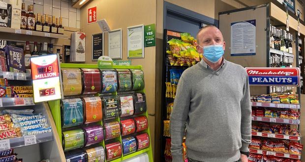 Noel Dunne, who owns the Centra on Parnell Street in Dublin, said the Lotto draw had generated huge interest. Photograph: Jade Wilson