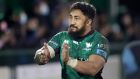 Connacht’s Bundee Aki has turned down some big offers from abroad to stay with the Irish province. Photograph: James Crombie/Inpho