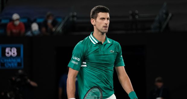 Novak Djokovic at the Australian Open last year in Melbourne on February 16th, 2021. Photograph: Alana Holmberg/The New York Times