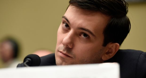 Martin Shkreli has been barred for life from the pharmaceuticals industry  for anticompetitive practices after inflating the price of a life-saving drug. Photograph: Susan Walsh/AP Photo 
