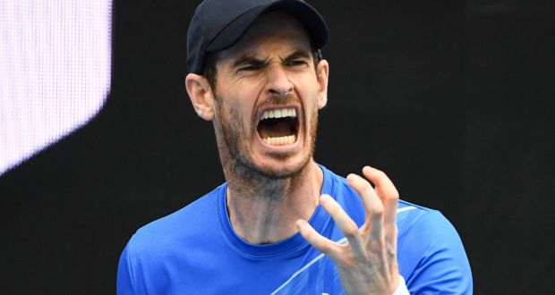 Andy Murray went to a fifth set against Georgia’s Nikoloz Basilashvili in his Australian Open first round match. Photograph: William West/Getty/AFP