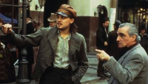 Leonardo DiCaprio and Martin Scorsese on the set of Gangs of New York (2002)