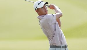 Collin Morikawa is hoping to replace Jon Rahm as world number one. Photograph:  Oisin Keniry/Getty