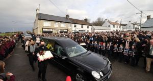 The funeral of Ashling Murphy at St Brigid’s Church, Mountbolus, Co Offaly. Photograph: Dara Mac Dónaill