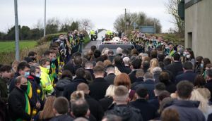 The funeral of Ashling Murphy at St Brigid’s Church, Mountbolus, Co Offaly. Photograph: Niall Carson/PA Wire