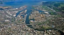 Belfast port. goods entering Northern Ireland from Britain rose by a fifth last year, according to the CSO. Photograph: Port of Belfast/PA Wire