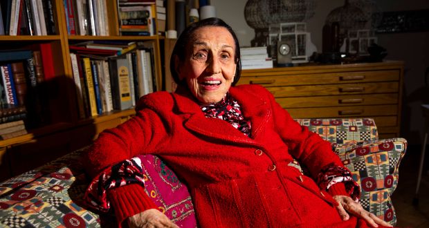 The artist Francoise Gilot, former wife of Pablo Picasso, at her home in New York. Photograph: Landon Nordeman/New York Times