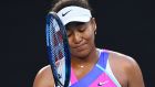  Japan’s Naomi Osaka reacts during her Australian Open match against  Amanda Anisimova of the US in   Melbourne. Photograph:  William West/AFP via Getty Images
