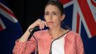 New Zealand’s prime minister Jacinda Ardern has been forced to postpone her wedding due to the introduction of new Covid-19 restrictions. Photograph:  Mark Mitchell/Pool/Getty Images