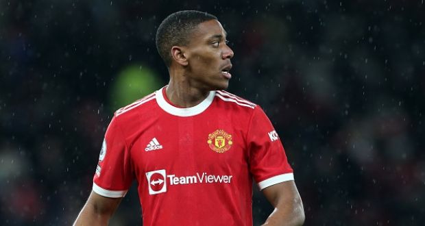 Anthony Martial is on route to Spain to finalise a deal to Sevilla. Photograph:  Matthew Peters/Manchester United via Getty Images