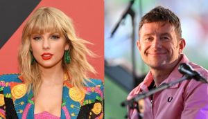 Damon Albarn (right) said that, though Taylor Swift was ‘an excellent songwriter’, she ‘doesn’t write her own songs’. Photographs: Javin Mazur/WireImage; Dave J Hogan/Getty Images