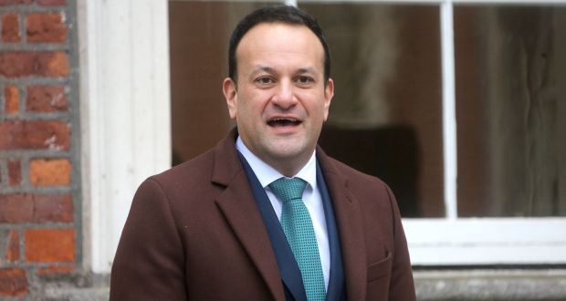 Tánaiste and Minister for Enterprise Trade and Employment Leo Varadkar launches details of new law giving workers the right to request remote working at Dublin Castle on Tuesday afternoon. Photograph: Gareth Chaney/Collins Photos 