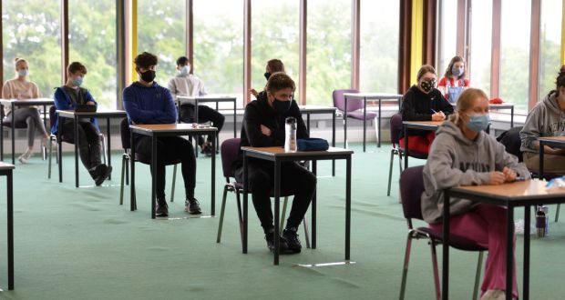 Teachers’ unions want further changes to this year’s Leaving Cert written exams to account for Covid disruption. File photograph: Dara Mac Dónaill/The Irish Times