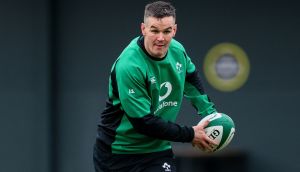 Ireland captain Johnny Sexton in action during Ireland’s training session at  the Sport Ireland campus in  Abbotstown on Wednesday. Photograph: Billy Stickland/Inpho