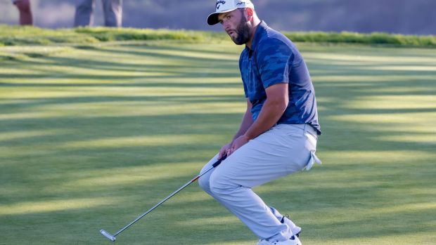 Jon Rahm opened with a 66 in the Farmers Insurance Open. Photograph: Erik S Lesser/EPA