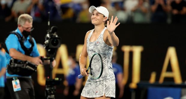 Australia’s Ashleigh Barty is into the final of the Australian Open. Photograph: Martin Keep/Getty/AFP