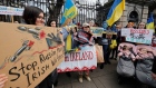 Ukranian community in Ireland protest over 'Russian aggression'