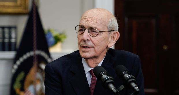 US supreme court justice Stephen Breyer, who is 83, signalled his intention to retire earlier this week. Photograph: Yuri Gripas/Pool/EPA