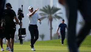Rory McIlroy fired his way back into contention with a second round of 66. Photograph: Kamran Jebreili/AP