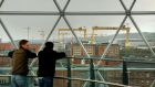 A section of Belfast’s skyline as seen from the observation dome above the Victoria Square shopping development. Photograph: Peter Macdiarmid/Getty Images