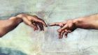 Michelangelo’s fresco The Creation of Adam. For most of human history, people understood themselves as products or playthings of the gods. Photograph: Getty Images/Science Photo Library