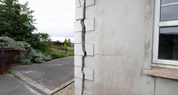 Muscovite mica has led to apparent defects in building blocks used in at least 5,000 homes in the northwest, causing cracks to open up in thousands of buildings. Photograph: Joe Dunne.