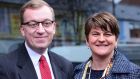 Christopher Stalford pictured with Arlene Foster in 2016. File photograph: Arthur Allison.