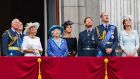 Prince Charles; Camilla; Prince Andrew; Queen Elizabeth; Meghan Markle; Prince Harry; Prince William; and Catherine. Photograph: Anwar Hussein/WireImage