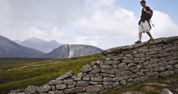  The drystone Mourne Wall, which snakes its way for 35km across the Mourne Mountains of south Down. Photograph: Getty Images 