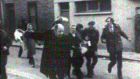 Thirteen people died and others were injured when soldiers opened fire on an anti-internment march in Derry’s Bogside on  Bloody Sunday. A fourteenth died later