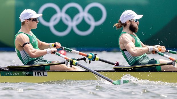 Ireland’s Fintan McCarthy and Paul O’Donovan in the Men’s Lightweight Double Sculls semi-final at the 2020 Olympic Games in Tokyo on July 28th, 2021. Photograph: Morgan Treacy/Inpho