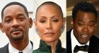 Slapgate: Will Smith, Jada Pinkett Smith and Chris Rock. Photograph: Angela Weiss and Robyn Beck/AFP