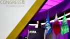 Norway FA president Lise Klaveness took aim at Qatar and Fifa in her address to  the  Fifa Congress at the Doha Exhibition and Convention Centre, Doha. Photograph: Nick Potts/PA Wire