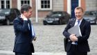 Minister for Finance Paschal Donohoe and Minister for  Public Expenditure and Reform Michael McGrath: their calls for caution may go unheeded as leaders throw more money at inflation. Photograph: Dara Mac Dónaill
