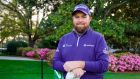 Irish golfer Shane Lowry  at  Augusta National course in the US wearing kit featuring his new sponsor Wayflyer