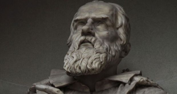 A statue of Galileo outside the Uffizi in Florence. He was one of the first to question Euclid’s conclusions. Photograph: iStock