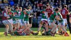 Tempers flare in the closing stages in league match between Galway and Mayo in 2018. Photograph: Donall Farmer/Inpho