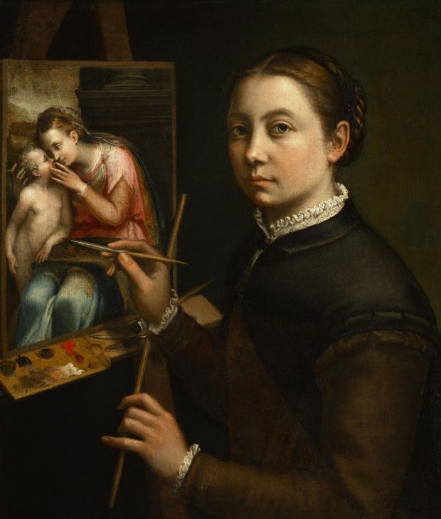 Self-Portrait at an Easel by Sofonisba Anguissola. Photograph: Ali Meyer/Corbis/VCG via Getty Images