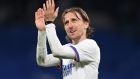 Real Madrid’s Luka Modric after victory over Chelsea in the Champions League at the Bernabeu, Madrid, on April 12th. Photograph:  Shaun Botterill/Getty Images