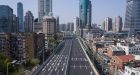Deserted highways in Shanghai, China due to Covid-19 lockdown restrictions.  Photograph: Qilai Shen/Bloomberg