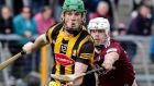 Kilkenny’s Eoin Cody is challenged by Westmeath’s Jack Galvin during the Leinster SHC game at TEG Cusack Park. Photograph: John McVitty/Inpho