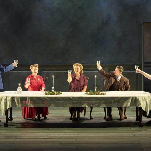The Long Christmas Dinner at the Abbey Theatre. This production has been nominated for a string of awards, including Best Production, Best Ensemble, Jane Scaife and Raymond Keane for Best Director and Máire Ní Ghráinne for Best Supporting Actress.