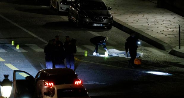 The incident, which occurred overnight, took place near the Pont Neuf in Paris. Photograph: Ludovic MARIN / AFP via Getty Images