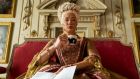 Queen Charlotte (Golda Rosheuvel) has no trouble reaching the end of Lady Whistledown’s scandal sheets in Bridgerton, made for Netflix by Shonda Rhimes’s company Shondaland. Photograph: Liam Daniel/Netflix