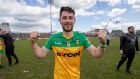 Ryan McHugh of Donegal celebrates his team’s win over Armagh in the Ulster SFC quarter-final in Ballybofey on Sunday. Photograph: Morgan Treacy/Inpho